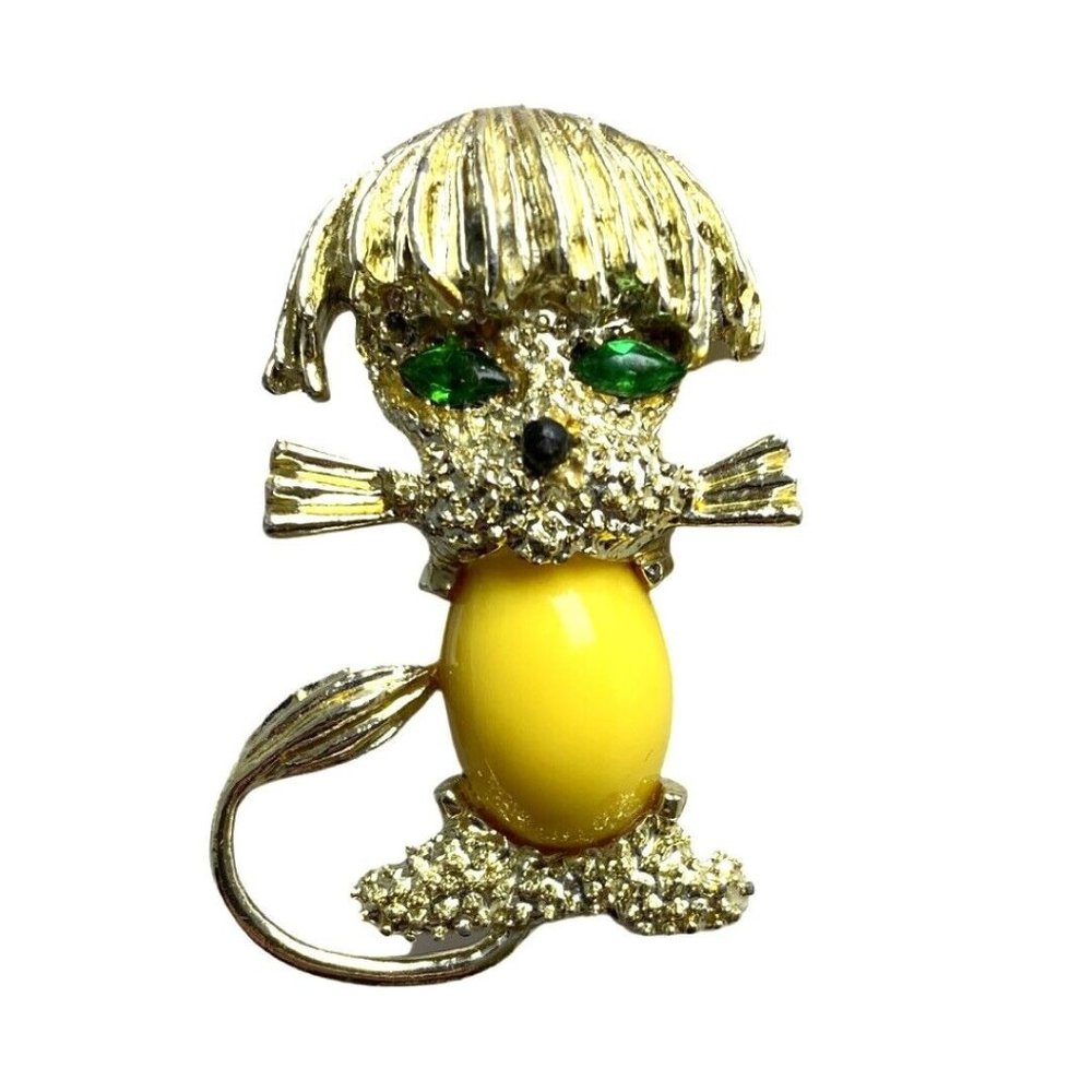 Vintage 60s Jelly Belly Poodle Brooch